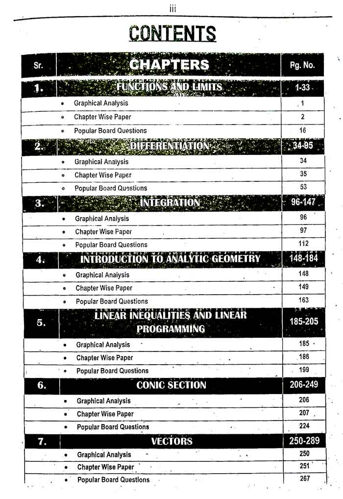 Mathematics Up to date Model Papers for Class 12 by ILMI Kitab Khana Multan Kitab Ghar