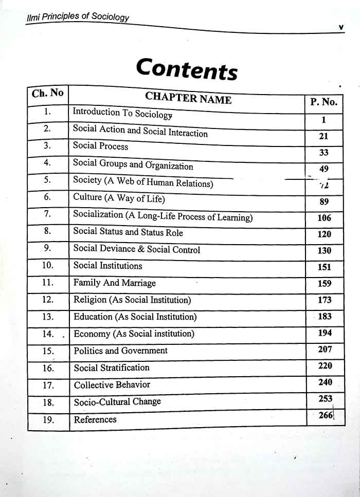 ilmi Principle of Sociology Book for ADA, ADS, BS By M Akram Afaq Rana Multan Kitab Ghar