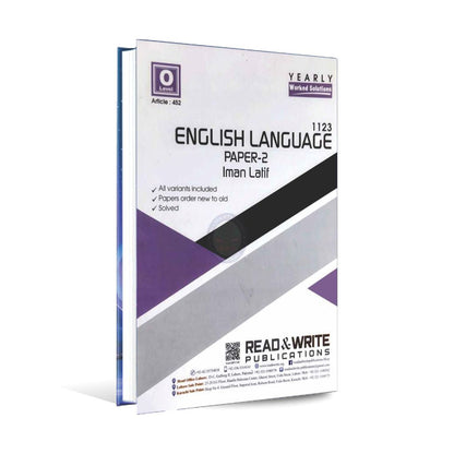 Read Write O Level English Language Book 1123 paper-2 Yearly worked solutions by Iman Latif Multan Kitab Ghar