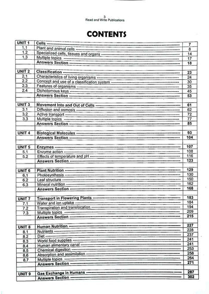 O Level Biology 5090 Paper 1[ MCQS ] Topical Solutions Book By Read Write Multan Kitab Ghar