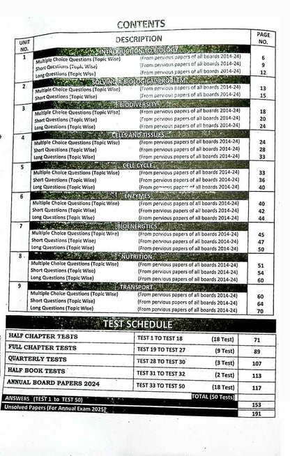 Sharrah Captain Series Biology up to date Solved Papers for Class 9th Multan Kitab Ghar