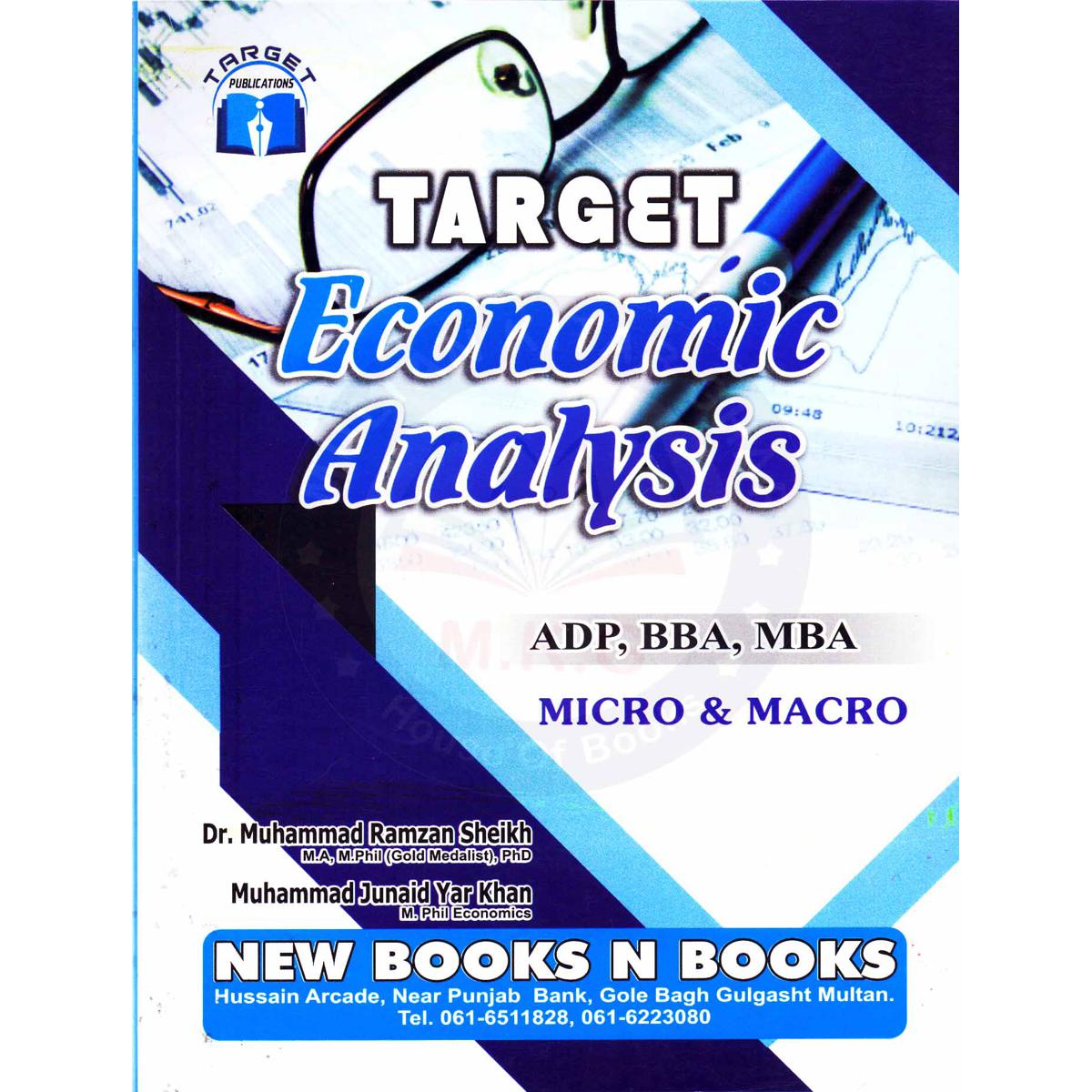 Target Economic Analysis Book For ADP BBA MBA By Dr. Ramzan Sheikh - Multan Kitab Ghar