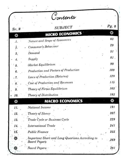 Essentials of Economics Book for I. com Part-I By Agha Tahir Ijaz Multan Kitab Ghar