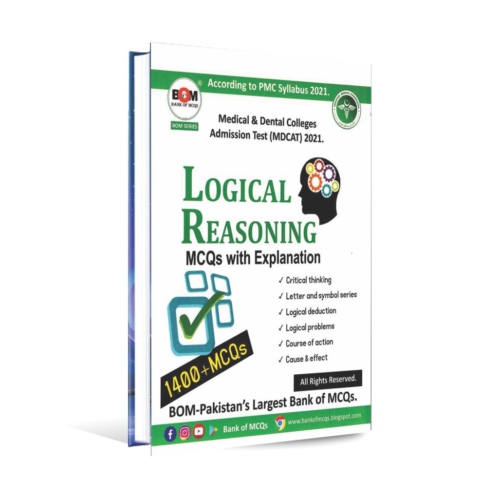 Logical Reasoning MCQs and Answers Book with Explanation for MDCAT 2021 Multan Kitab Ghar