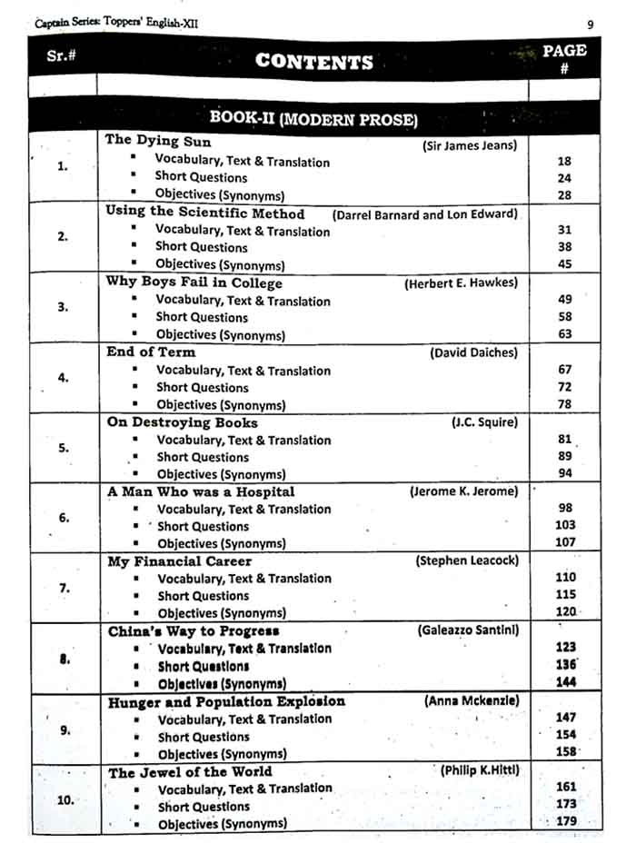 Toppers English Guide Subjective + Objective for Class 12 by captain series Captain Series